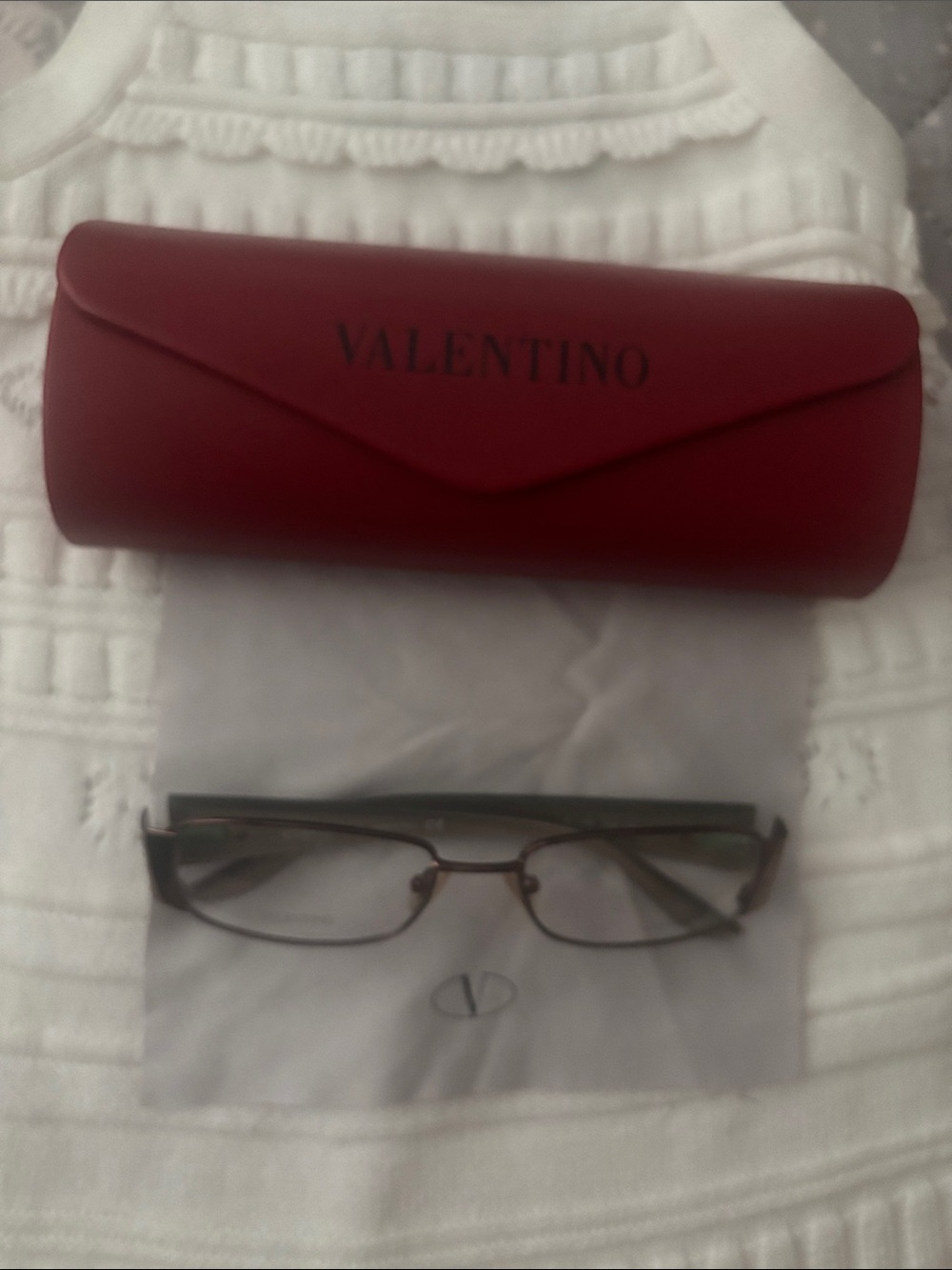 Valentino Red Case with Browline Glasses